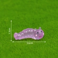 Luminous purple caterpillar miniature for moss landscape, dimensions 3.6cm x 1.5cm - Large / Purple