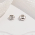 Perline di posizionamento in argento S925 con silicone per creazione di gioielli fai da te - Piccolo 6mm / Oro bianco
