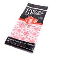 10 sheets of Christmas tissue paper with red snowflake design for gift wrapping - Snowflake Red
