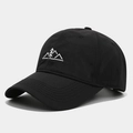 Waterdichte sneldrogende outdoor baseballcap met bergborduurwerk voor wandelen en sport - Verstelbaar / Zwart