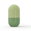Dual-tone green ice roller for facial skincare featuring a textured capsule design - New Shell Green