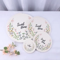 Lot de 4 sets de table en coton crème avec motif floral et slogan Sweet Home - Style Sweet Home