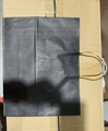 Solid black kraft paper gift bag with brown paper handles shown in variant display - 25*32*11cm / Black (Kraft Handle)