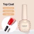 Top coat brillante Lanmuiar 10ml en frasco blanco texturizado para un brillo duradero - Top coat