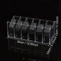 Transparent acrylic belt organizer with 7 slots for storage and display, 34cm long - 6-Compartment Belt Box