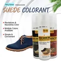 Deep blue suede shoe renewal spray in a 120ml bottle for restoring nubuck leather - PANGXIAOER Brown 120ml Spray + Suede Brush