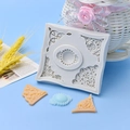 Silikonform mit europäischer Relief-Spitze für Fondant-Torten und Schokoladen-Rahmen - Europäischer Spitzenreliefstil / Weiß