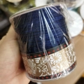 Dark blue nylon cord roll for DIY jewelry weaving and beading with plastic wrap - 1.0MM A-Line Large Roll / Ink Blue