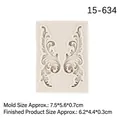 Baroque scroll relief silicone mold in light gray for fondant and clay crafts - 2# Grey (15-634) / Gray