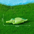 Miniature green crocodile resin figurine for micro landscapes, size 5.6cm by 1.3cm - Crocodile