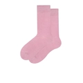 Minimalistische rosa mittellange Baumwollsocken mit gerippten Bündchen für den Alltag - Grapefruitrosa