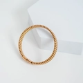 Elegante bracciale rigido intrecciato in oro in acciaio inossidabile con trama a spirale - Oro rosa