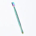 Rainbow stainless steel double-ended manicure tool with flat spatula and ball tip - Single Rainbow Pusher (Style H)