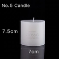 White pillar candle 7cm x 7.5cm for Christmas reindeer forest glass candle holders - 7*7.5 Pillar Candle