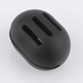 Mini black silicone facial cleansing brush and beauty blender storage case with vents - Storage Box Horizontal Hole / Black