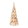 Cache-pied de sapin de Noël en jonc de mer tressé à la main de couleur bois naturel - Ornement de Sapin de Noël en Herbe Tressée (17*41CM)