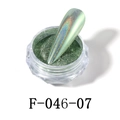 Nail art holographic aurora powder in emerald green finish for DIY manicures - F-046-07 Laser Mirror Powder Green