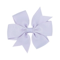 Light purple grosgrain ribbon bow hair clip with ribbed texture for kids - Lavender