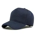 Atmungsaktive dunkelblaue Mesh-Baseballkappe für sommerlichen Sonnenschutz im Freien - Einheitsgröße(55-60cm) / Marineblau