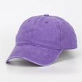 Classic washed cotton baseball cap in vintage purple with breathable six-panel structure - Purple (8#)