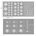 White Christmas window snowflake stickers and Merry Christmas decals set in 35x24.5cm - XC006ABC Snowflake Pendant Set / White Snowflake Pendant
