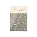 Pegatinas nail art de flores de cristal dorado y plateado con patrones mandala - to4212-Nuevo Estampado Dorado