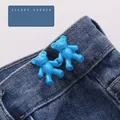 Rhine Blue bear-shaped detachable button pins for tightening jeans waistline - Small / Rhine Blue