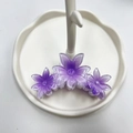 Pinza per capelli a forma di fiore di frangipane viola sfumato su vassoio in ceramica - Girasole / 9.5CM / Viola