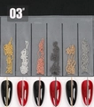 Set di catene per nail art in sei colori tra cui oro e argento in scatola - 03# Set di Catene in Metallo Sottili Multicolore