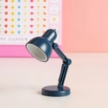Mini foldable LED reading lamp in dark blue color with adjustable magnetic clip base - LD02-Blue