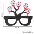 Creepy eyeball Halloween glasses with five bloodshot eyes on black felt frames - Multiple Eyeballs