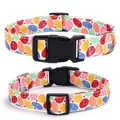Easter egg pattern pet collar with bow and adjustable plastic buckle on white background - Easter Eggs (Single) / S: 1.5*40CM