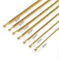 Collane a catena barbazzale in acciaio inossidabile dorato da 3mm a 9mm per tutti - 3mm*45cm / Oro