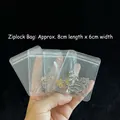 Transparenter PE-Druckverschlussbeutel für Schmuck mit Maßen von 8 cm x 6 cm im Detail - Aufbewahrungstasche