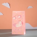 Dettaglio del sacchetto regalo in carta rosa con carino unicorno e arcobaleno - Unicorno Rosa / 24*13*8cm (Con Adesivi)