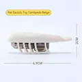 Beige electronic bug cat toy, interactive vibrating insect pet toy, 6.9cm size - 5-Legged Bug / Beige