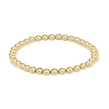 Bracciale a sfere dorate minimalista con sfere metalliche lucide per donne eleganti - Oro Bracciale singolo da 5mm