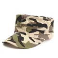 Tactische militaire camouflagepet met platte bovenkant en duurzaam katoenen twill weefsel - Verstelbaar / Khaki Groen Camo