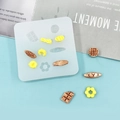 Mini molde de silicona para miniaturas de croissant y chocolate en arcilla - 3526-Transparente
