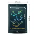 8,5 Zoll LCD Schreibtafel mit schwarzem Rahmen und buntem Bildschirm für Kinder - 8,5 Zoll Farbbildschirm / Schwarz