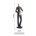 Minimalistische Saxophonspieler-Statue aus Harz in Schwarz und Gold, Höhe 28 cm - Gold-Saxophon