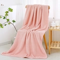 Grande serviette de bain en polaire corail rose avec texture nid d'abeille gaufrée - Serviette 34*74cm / Rose Clair