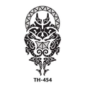 Tribal style temporary tattoo sticker TH-454 with black geometric animal totem patterns - Th-454 / 210*148mm