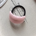 Elastico per capelli minimalista in acrilico rosa marmorizzato per acconciature - Rosa