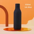 550ml dark blue matte sports bottle with 304 stainless steel and rubber paint finish - Rubber Paint Ink Blue