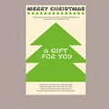 Christmas wrapping paper with green minimalist tree silhouette and festive typography - Style C (Christmas Tree) / 29*43cm