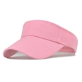 Detailansicht des rosa Polyester-Sonnenvisiers mit robuster Krempe und feiner Nahtarbeit - Kopfumfang 55-60cm / Rosa