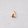 Vista detallada de un colgante wishbone en oro rosa con superficie pulida de espejo - Cuenta de Hueso de Suerte 5.5*8mm / Oro rosa