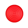 Red circular silicone heat resistant mat with concentric rings and SILICONE text - 18cm / Red