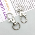 Polished silver zinc alloy swivel lobster clasps for DIY keychain making and bag hardware - Swivel Clasp 1 (12935)